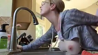 Behind The Stove: Teen With Big Tits Gets Nailed In The Kitchen