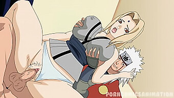 Tsunade와 Jiraiya가 거친 섹스와 딥 스로트 블로우잡을 하는 감각적인 애니메이션 패러디