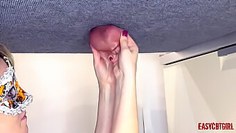 Annycandy Gets Her Boyfriend'S Testicles Stretched For Ballbusting Pleasure